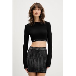 GUESS GJ LS CROP TOP BLACK W5BZ09KBBU1-JBLK