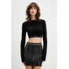 GUESS GJ LS CROP TOP BLACK W5BZ09KBBU1-JBLK