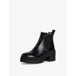 TAMARIS LEATHER CHELSEA BOOT BLACK 1-25459-41-003