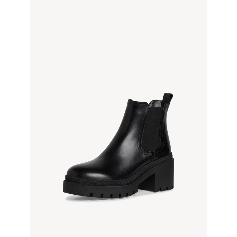 TAMARIS LEATHER CHELSEA BOOT BLACK 1-25459-41-003