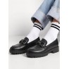 TAMARIS LEATHER LOAFER BLACK 1-24740-47-001