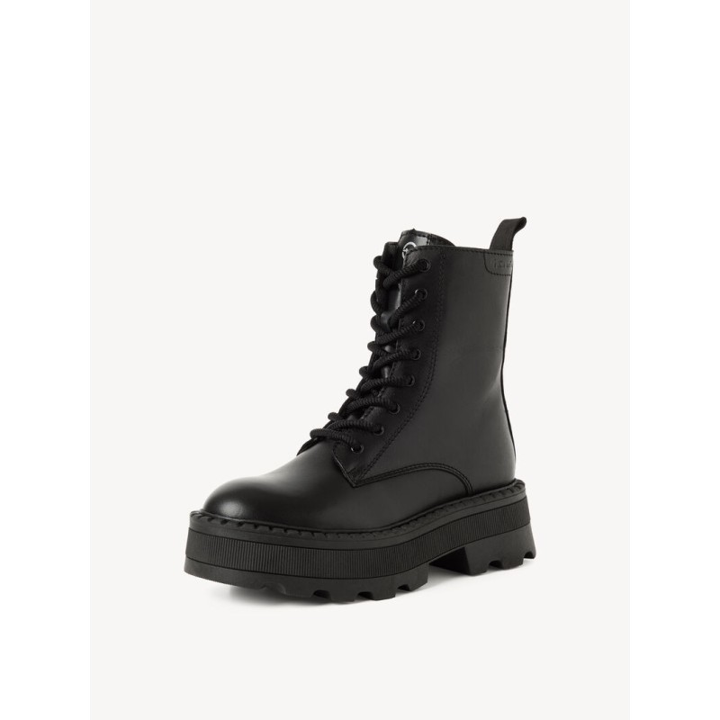 TAMARIS LEATHER BOOT BLACK 1-25238-47-001