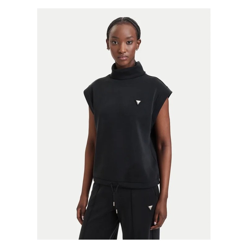 GUESS OLYMPE HIGH NECK SLEEVELESS SW BLACK V6YQ18K4318-JBLK
