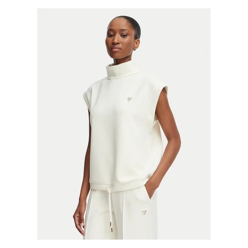 GUESS OLYMPE HIGH NECK SLEEVELESS SW CREAM V6YQ18K4318-G6K5
